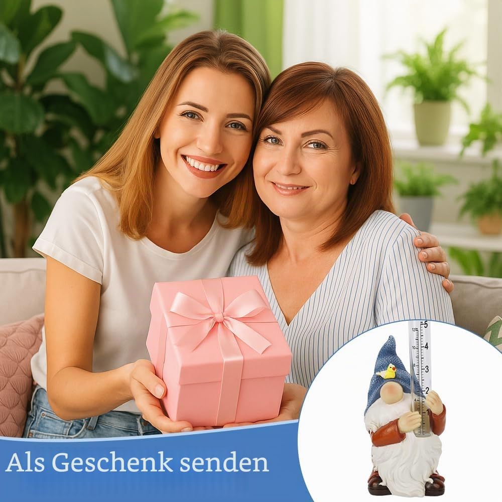 Regenmesser für Garten Frostsicher, Outdoor Regenmesser Glas Regenwassermesser, 8&