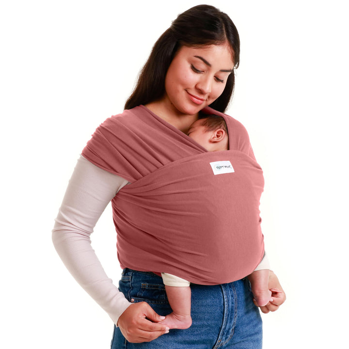 Sleepy Wrap Babytrage 3-16 kg, Elastisches Tragetuch, Rosa | Weiches Elastisches Tragetuch, hält das