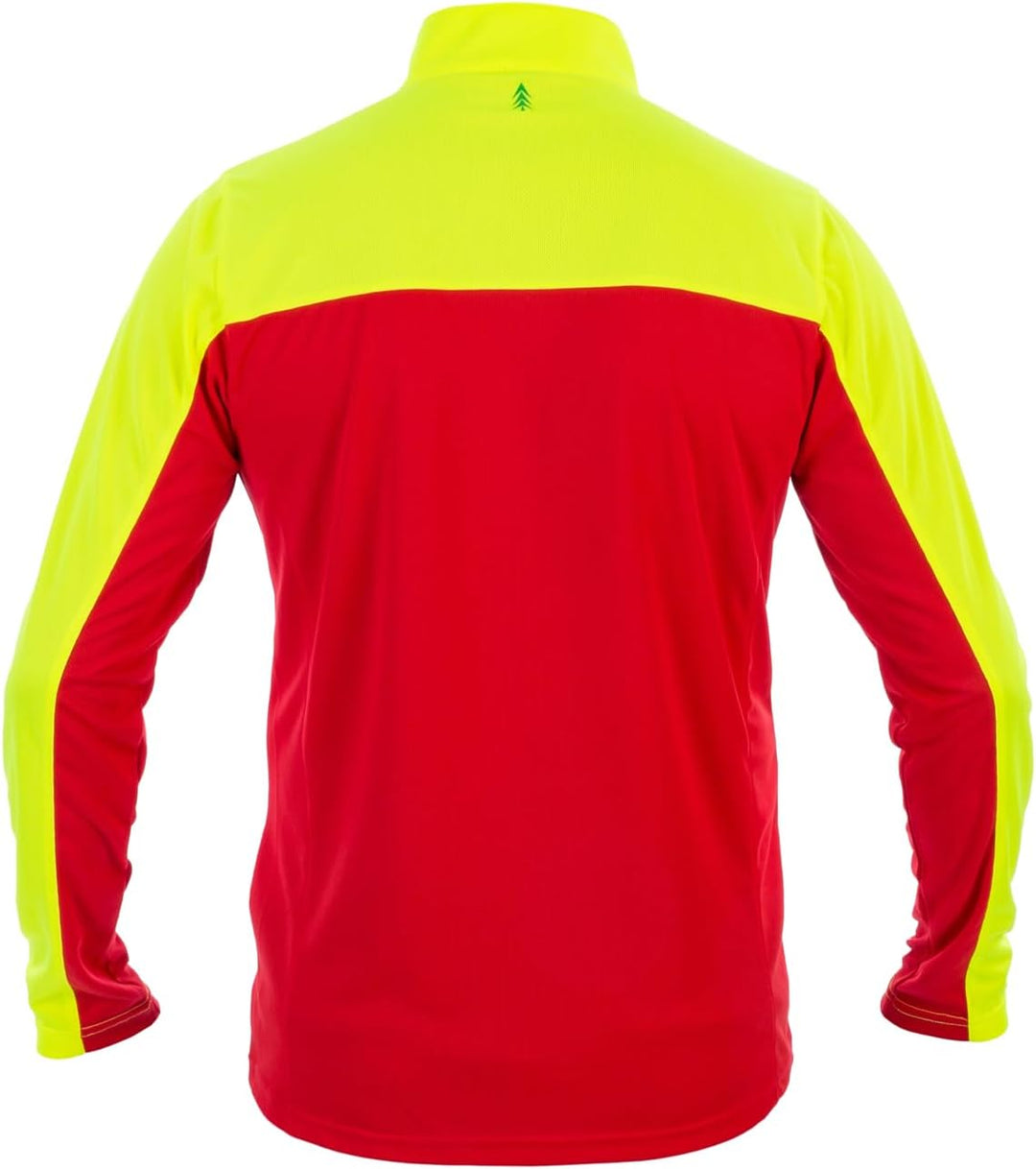 Forst-Extrem Beginner 2.0 Funktionsshirt Shirt für die Forstarbeit Langarm Rot-gelb 3XL, Langarm Rot