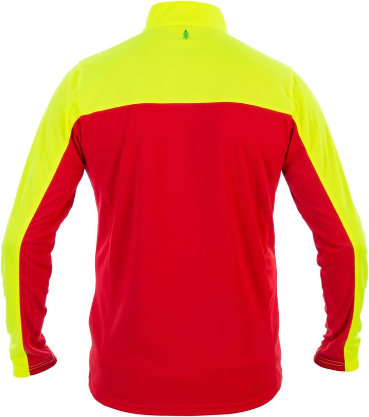 Forst-Extrem Beginner 2.0 Funktionsshirt Shirt für die Forstarbeit Langarm Rot-gelb M, Langarm Rot-g