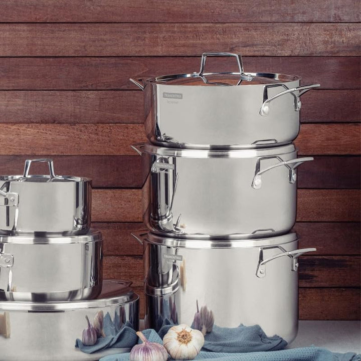 Tramontina GRANO Fleischtopf, ø 20cm 3,5 Liter, Edelstahl, Induktion, ofenfest Fleischtopf Ø20 cm, F