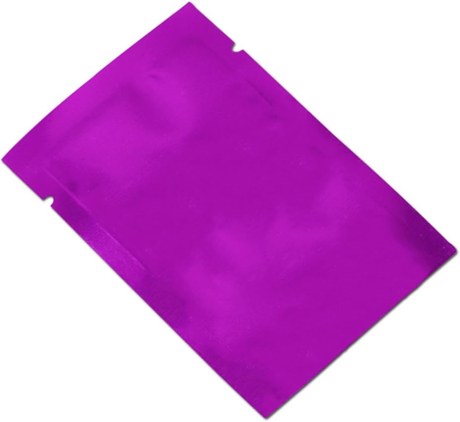 WACCOMT Pack 200 Stück Farbig Mylar Folie Obere Öffnung Versiegelbare Beutel Vakuum Heisssiegelbeute