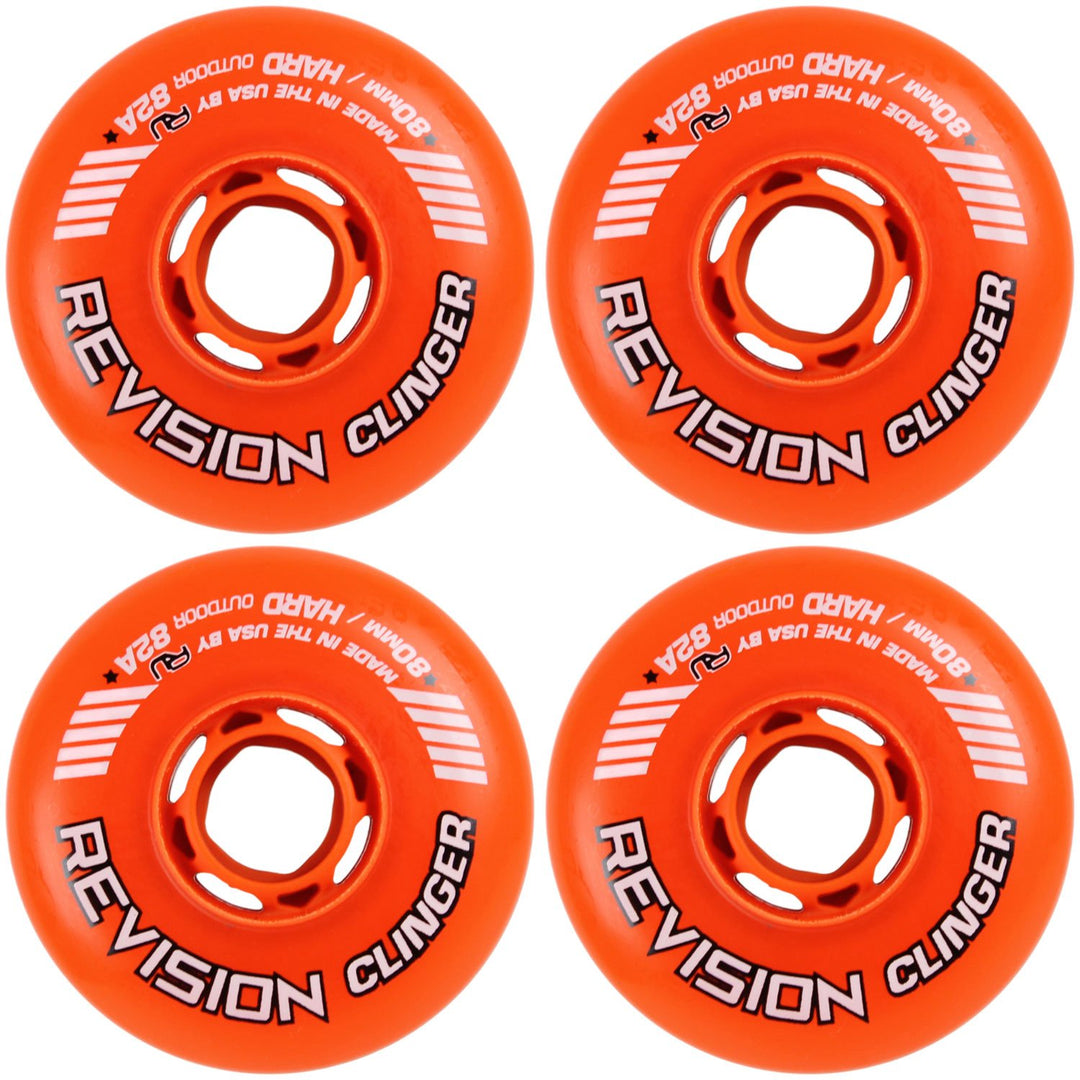 REVISION Rollen Inline Roller Hockey Clinger orange 80 mm 82 A 4er Pack