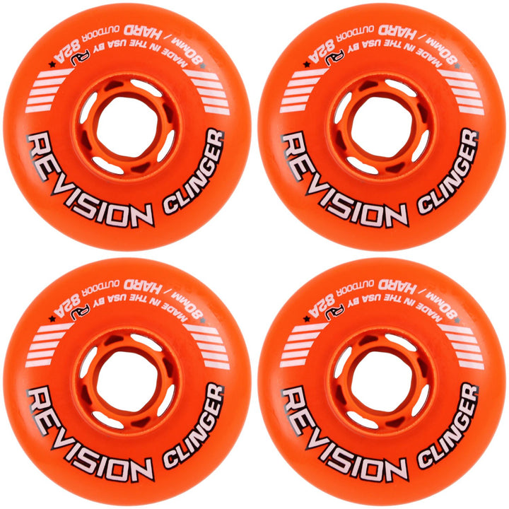 REVISION Rollen Inline Roller Hockey Clinger orange 80 mm 82 A 4er Pack
