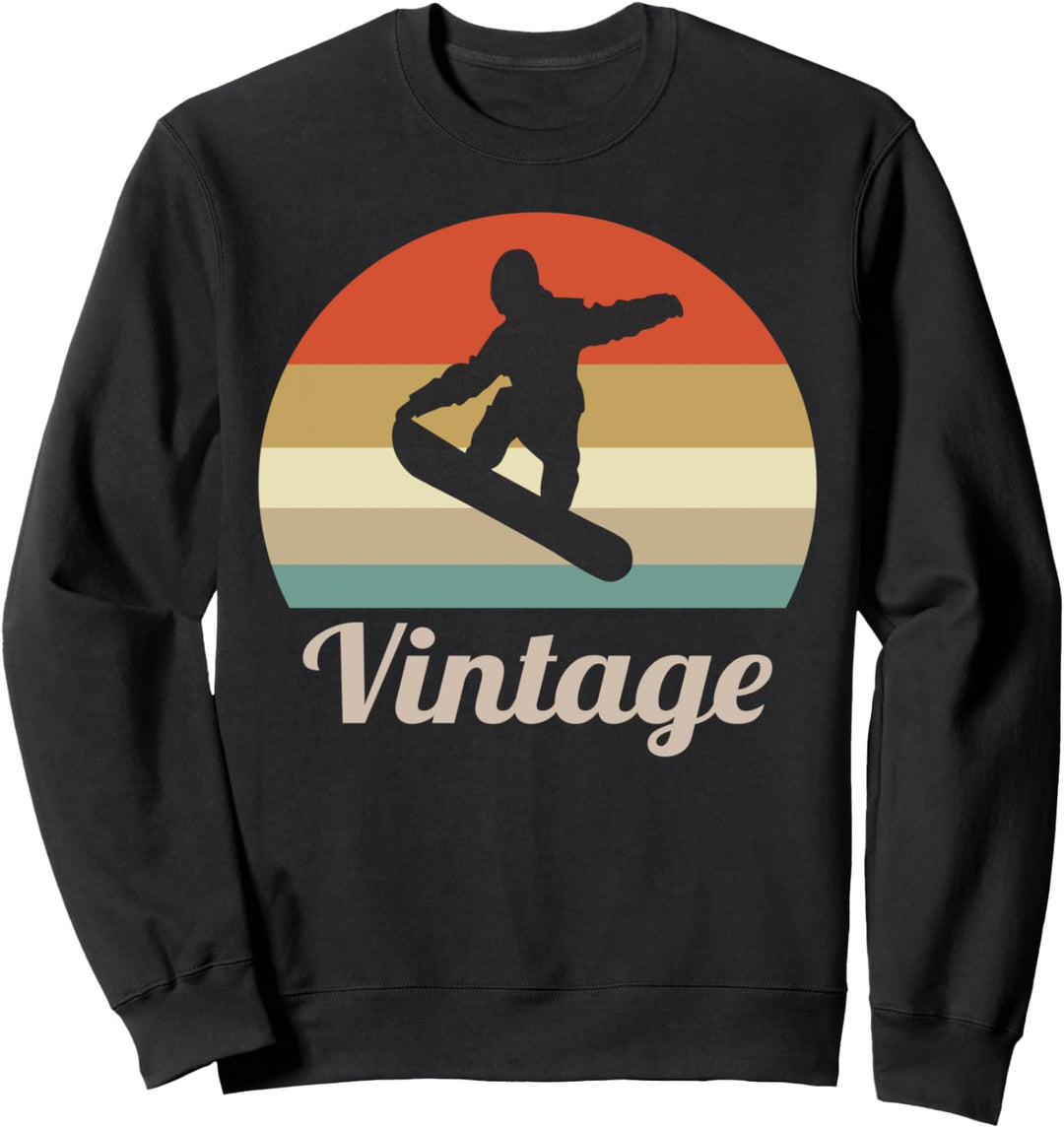 Snowboard Snowboarder Snowboarding Fun Sport Vintage Retro Sweatshirt