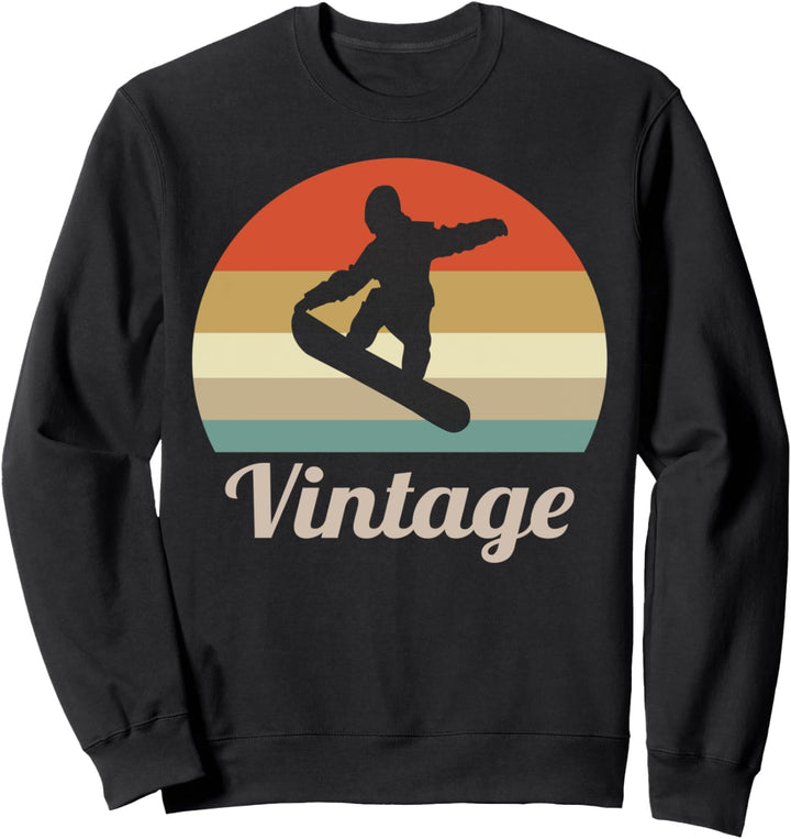 Snowboard Snowboarder Snowboarding Fun Sport Vintage Retro Sweatshirt