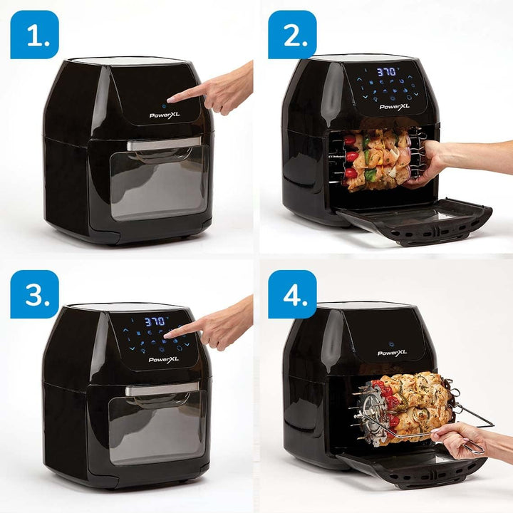 PowerXL Air Fryer Multi-Function Deluxe – Heissluft-Fritteuse zum Frittieren ohne Öl – 6-in-1 auch a