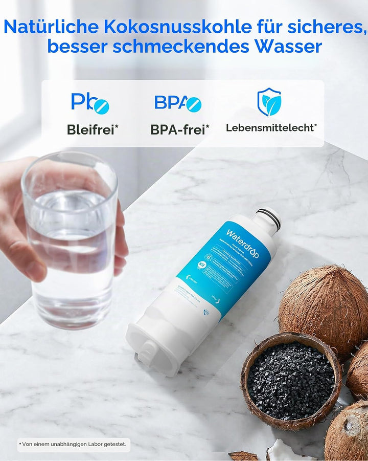 Waterdrop DA97-17376B NSF Zertifiziert Kühlschrank Wasserfilter, Ersatz für Samsung HAF-QIN/EXP, DA9
