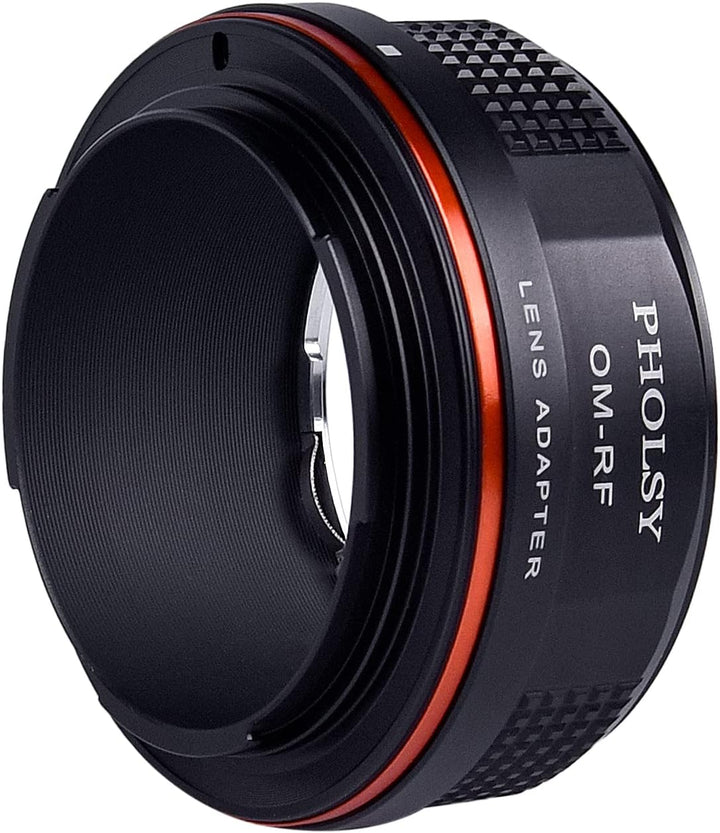 PHOLSY Objektivadapter Manueller Fokus Kompatibel mit Olympus Zuiko OM Mount Objektiv auf Canon EOS