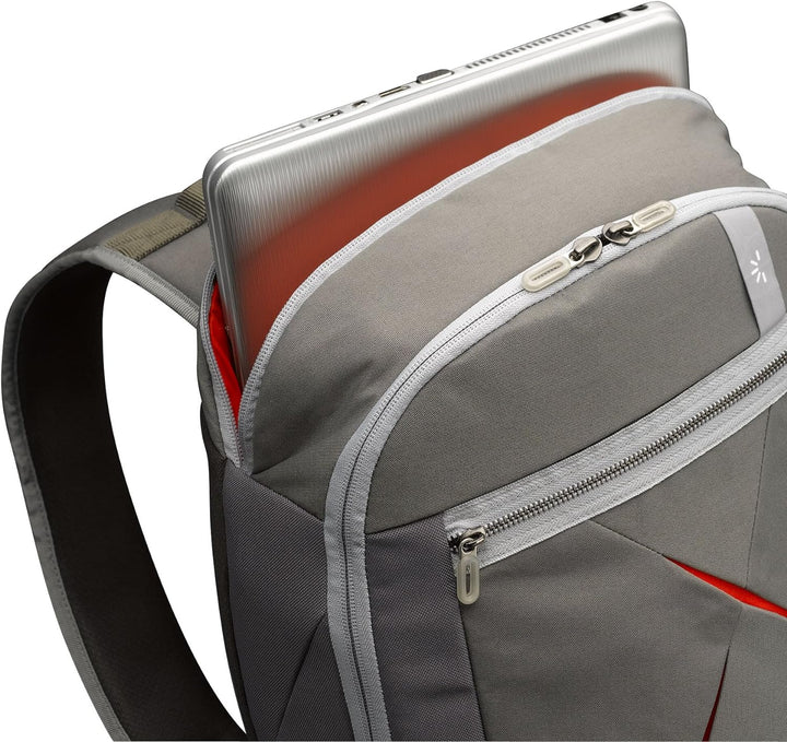 Notebook-Rucksack Nylon grau/rot 16"