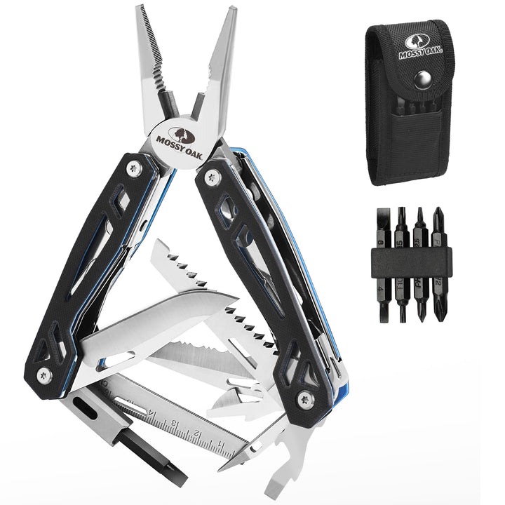 Mossy Oak Multifunktionszange 22-in-1 Multi-Tool Edelstahl Multifunktionale Zange Faltbar Multitool