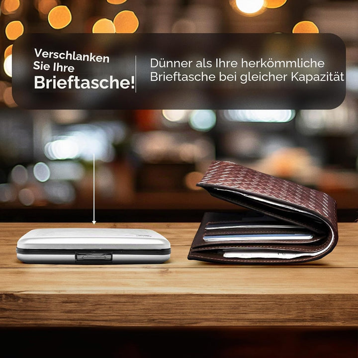 ÖGON -DESIGNS- V2 Smart Case Large - Aluminium Geldbörse - RFID Blockierung Kartenhalter - Kapazität