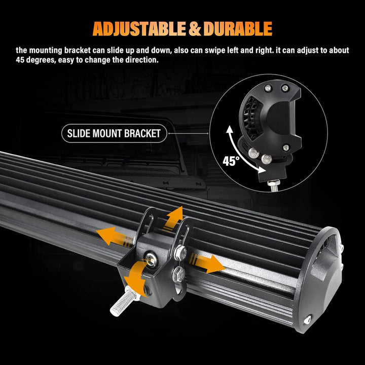 SKYWORLD led zusatzscheinwerfer bar, Zweireihiges wasserdicht 18 Zoll 45cm 108W Scheinwerfer Flutlic