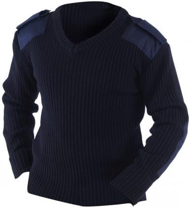 Yoko Herren NATO Security Sweater mit V-Ausschnitt (XL) (Marineblau)