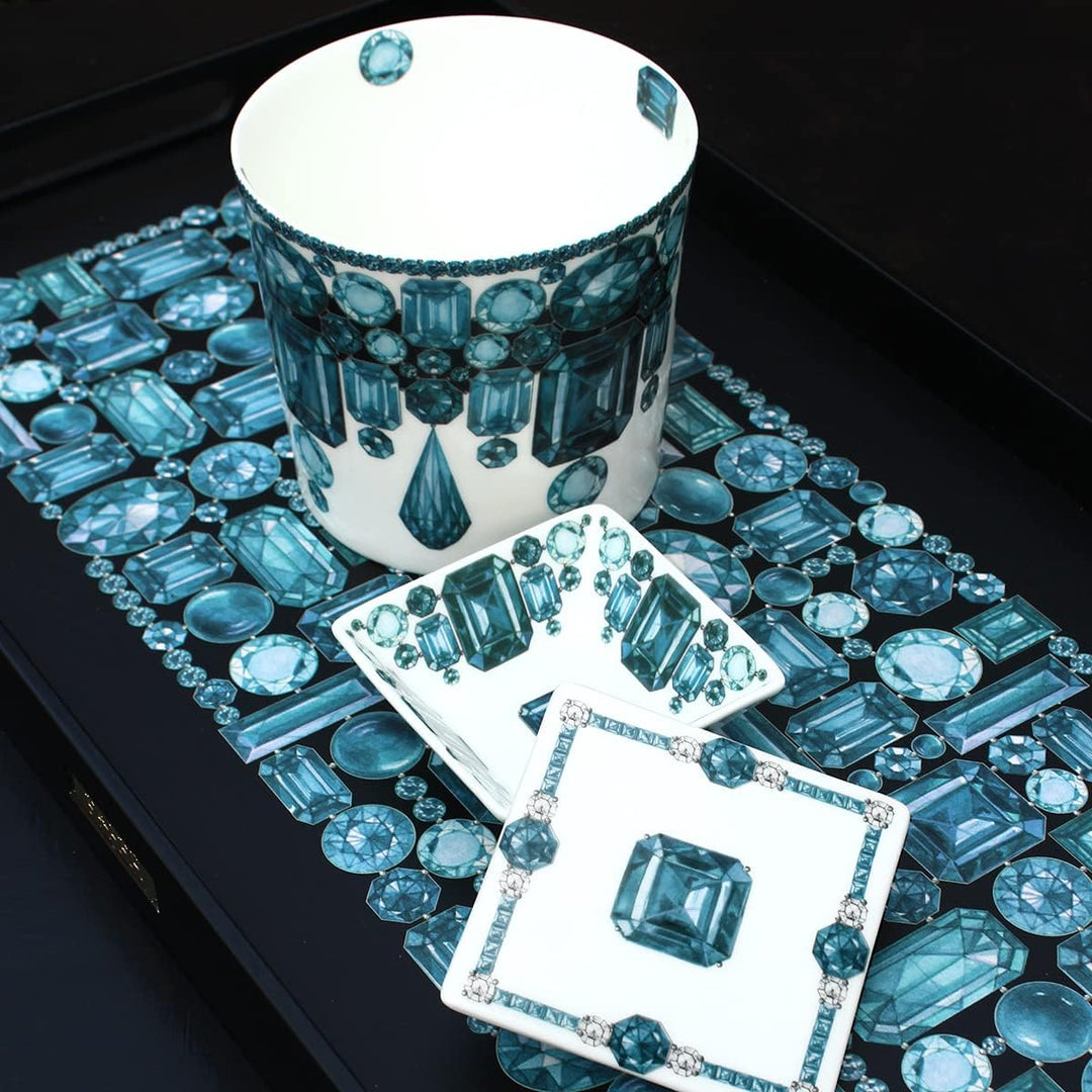 Taitù ciotolina quadrata con coperchio Forever h 4cm 9,5x9,5cm porcellana Bone China 12-2-14 - Defau
