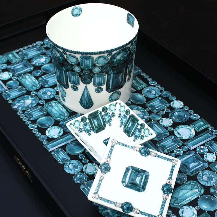 Taitù ciotolina quadrata con coperchio Forever h 4cm 9,5x9,5cm porcellana Bone China 12-2-14 - Defau