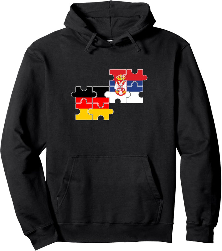 Serbien Deutschland Flagge Deutsch Serbe Pullover Hoodie