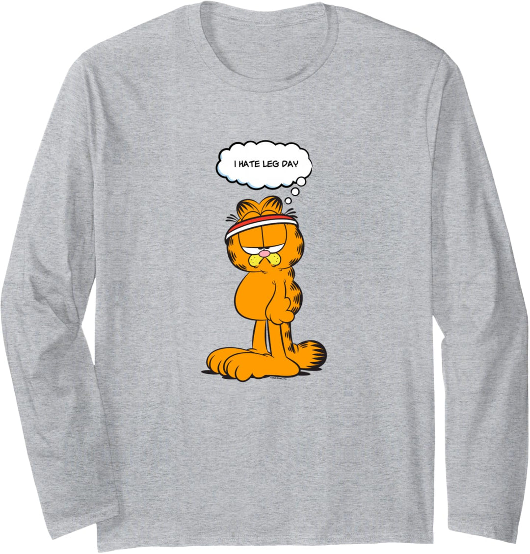 Garfield I Hate Legs Day Work Out Garfield Langarmshirt