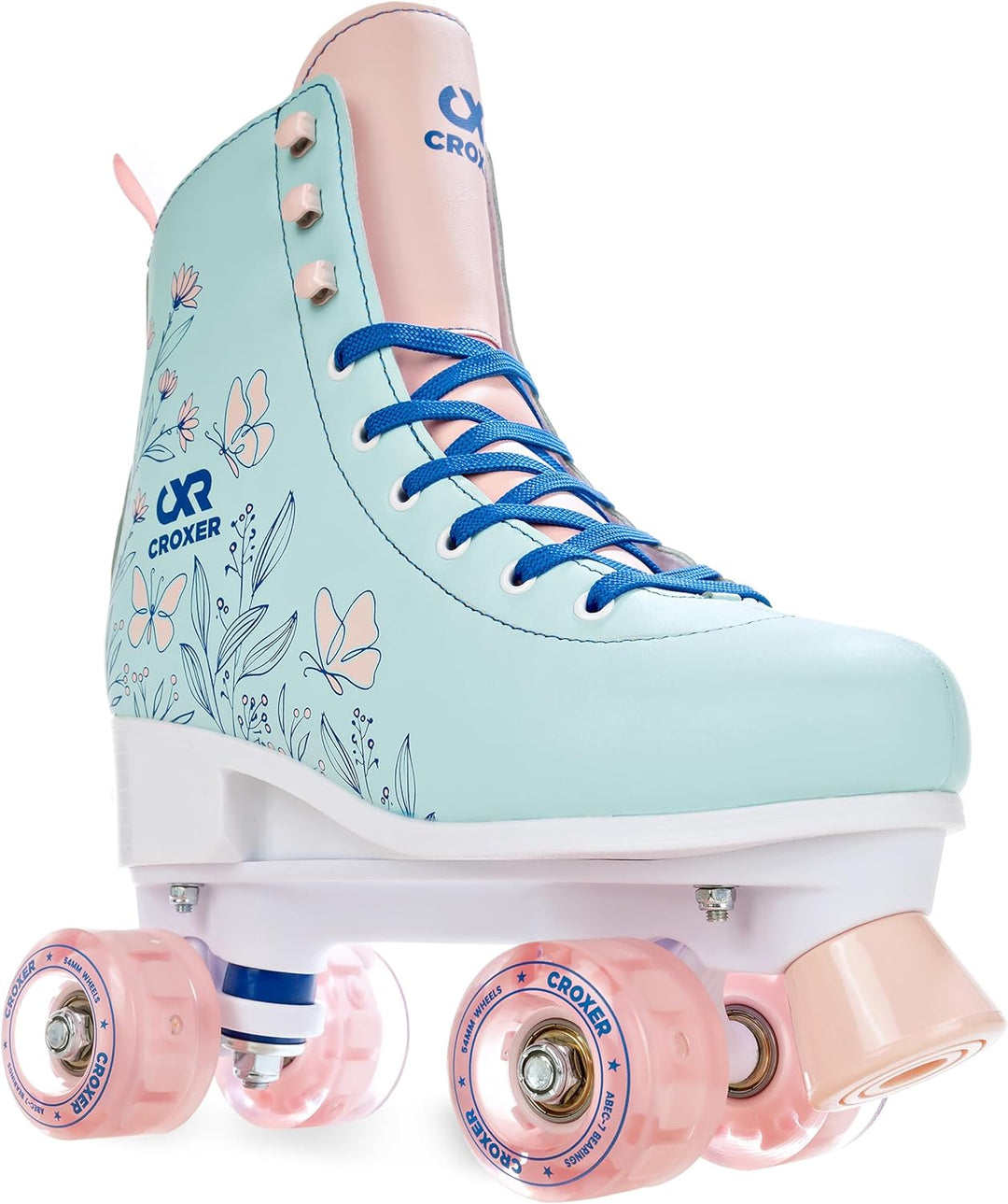 Croxer Verstellbare Rollschuhe Roller Skates Evita, Amara (LED Räder), Sprinkly - Kugellager Carbon