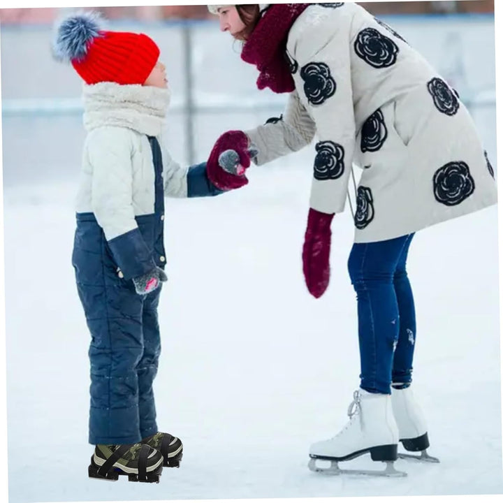 Jorzer 1 Paar Kleinkind-Schlittschuhe, verstellbare Kinder-Schlittschuhe mit starker Gürtelschnalle