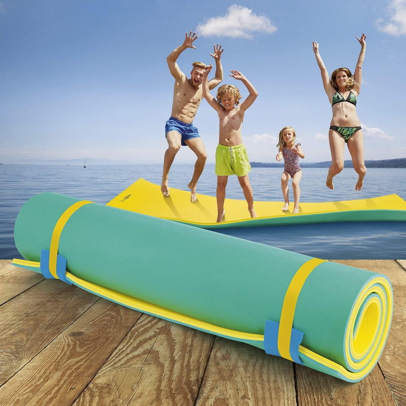 MAXXMEE Wassermatte XXL 270 x 180cm Floating Matte | Schwimmmatte ohne aufblasen für auf oder am Was