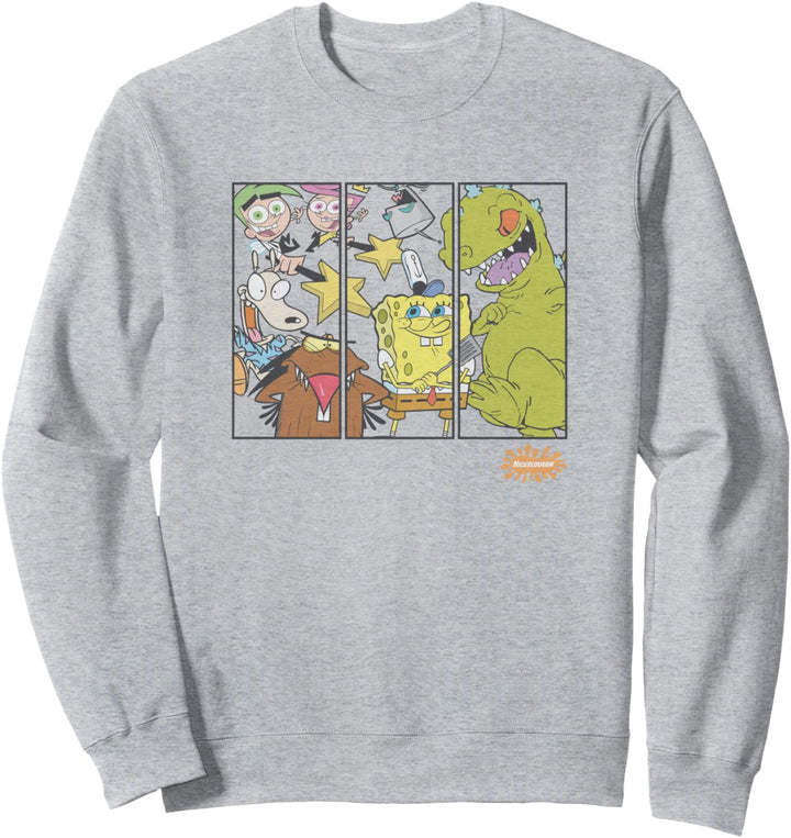 Nickelodeon Character Panel Portrait Logo Sweatshirt