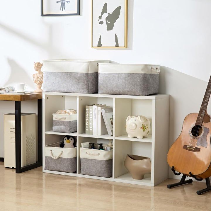 Mangata 3 Stück aufbewahrungskorb Stoff, Kleine aufbewahrungsbox Schrank, Korb aufbewahrung Stoff mi