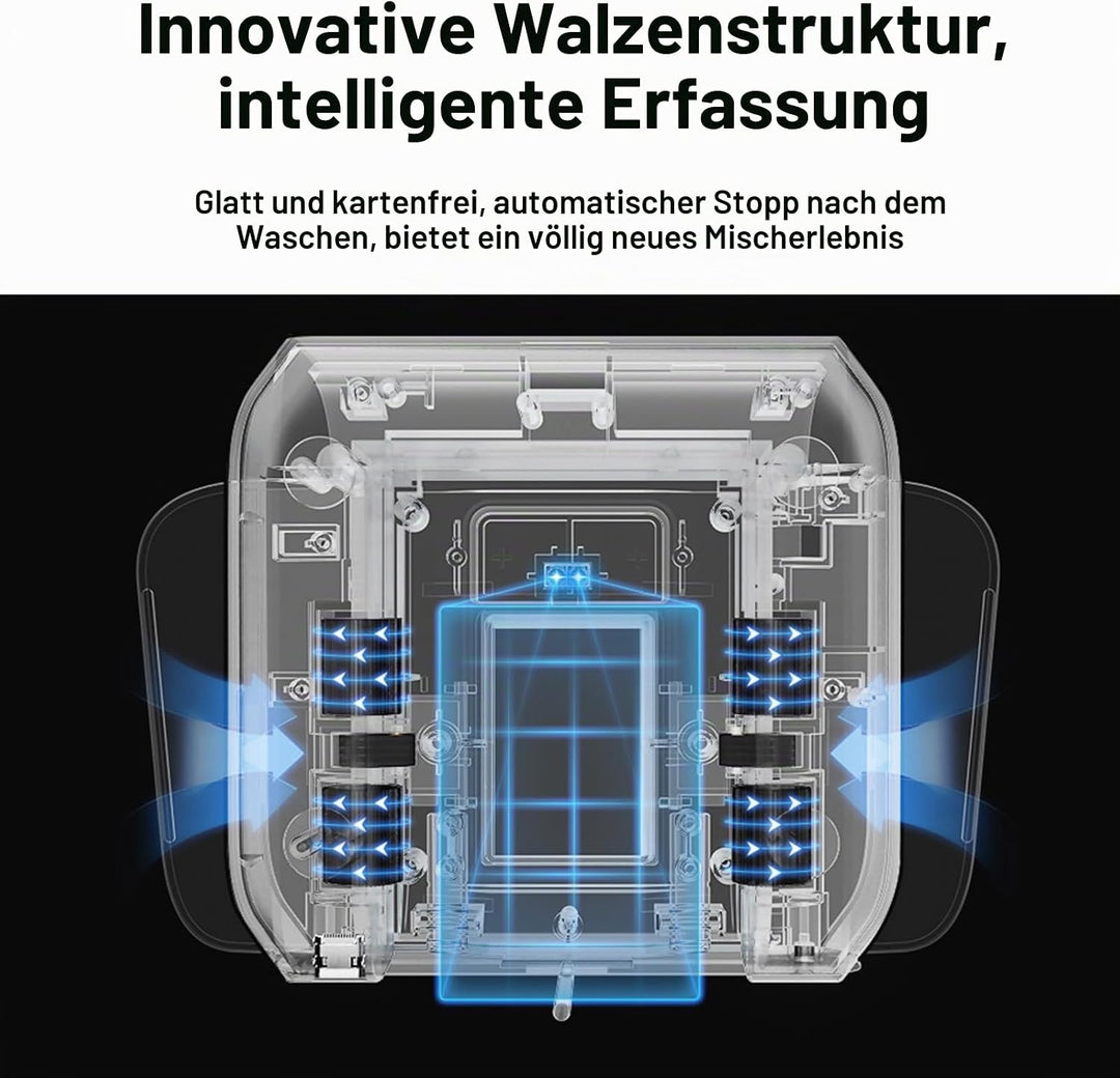 Gelabur Automatischer Kartenmischer, wiederaufladbarer Kartenmischer, Maschine für 1–2 Decks, geräus