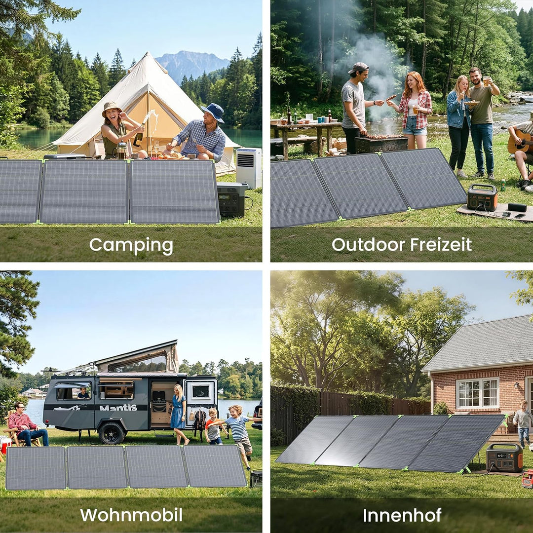 N-Type 16BB 500W Faltbare Bifazial Solarpanel,Callsun Tragbares Monokristallines Solarmodule,Tragbar