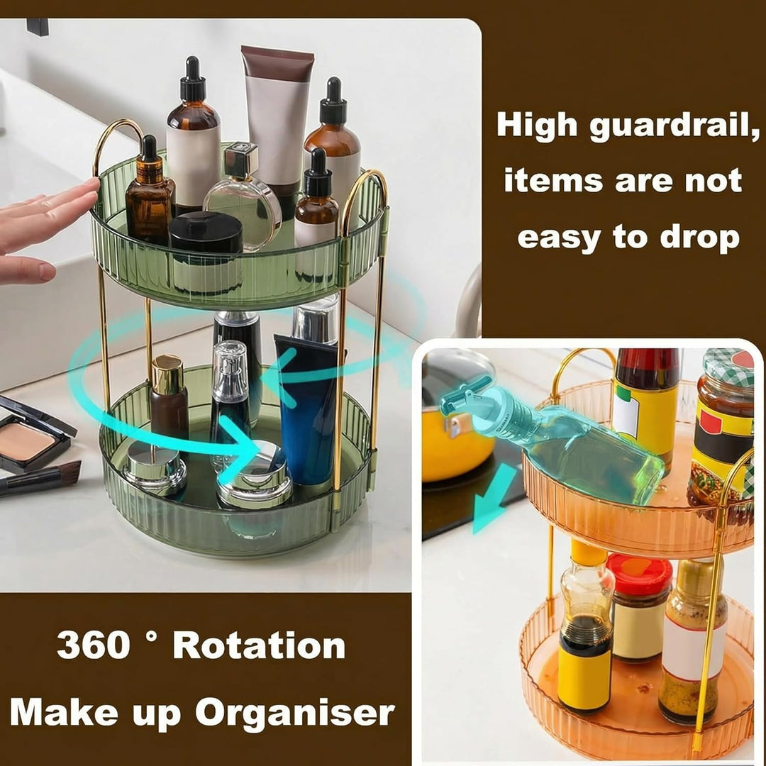 Make Up Organizer 360° Drehbar Schminktisch Organizer Kosmetik Organizer für Kosmetik Skincare Parfü
