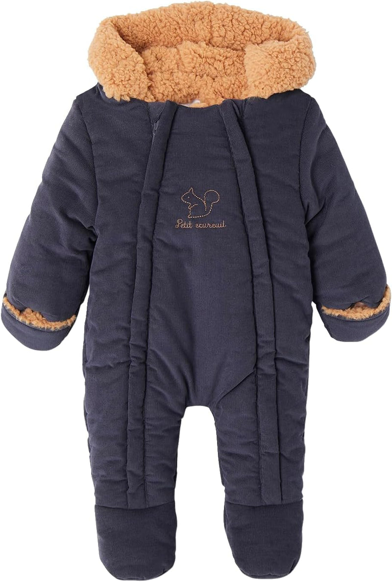 Vertbaudet Baby Winter-Overall, Cord mit Teddyfleece-Futter und Recycling-Wattierung BLEU 50, BLEU 5