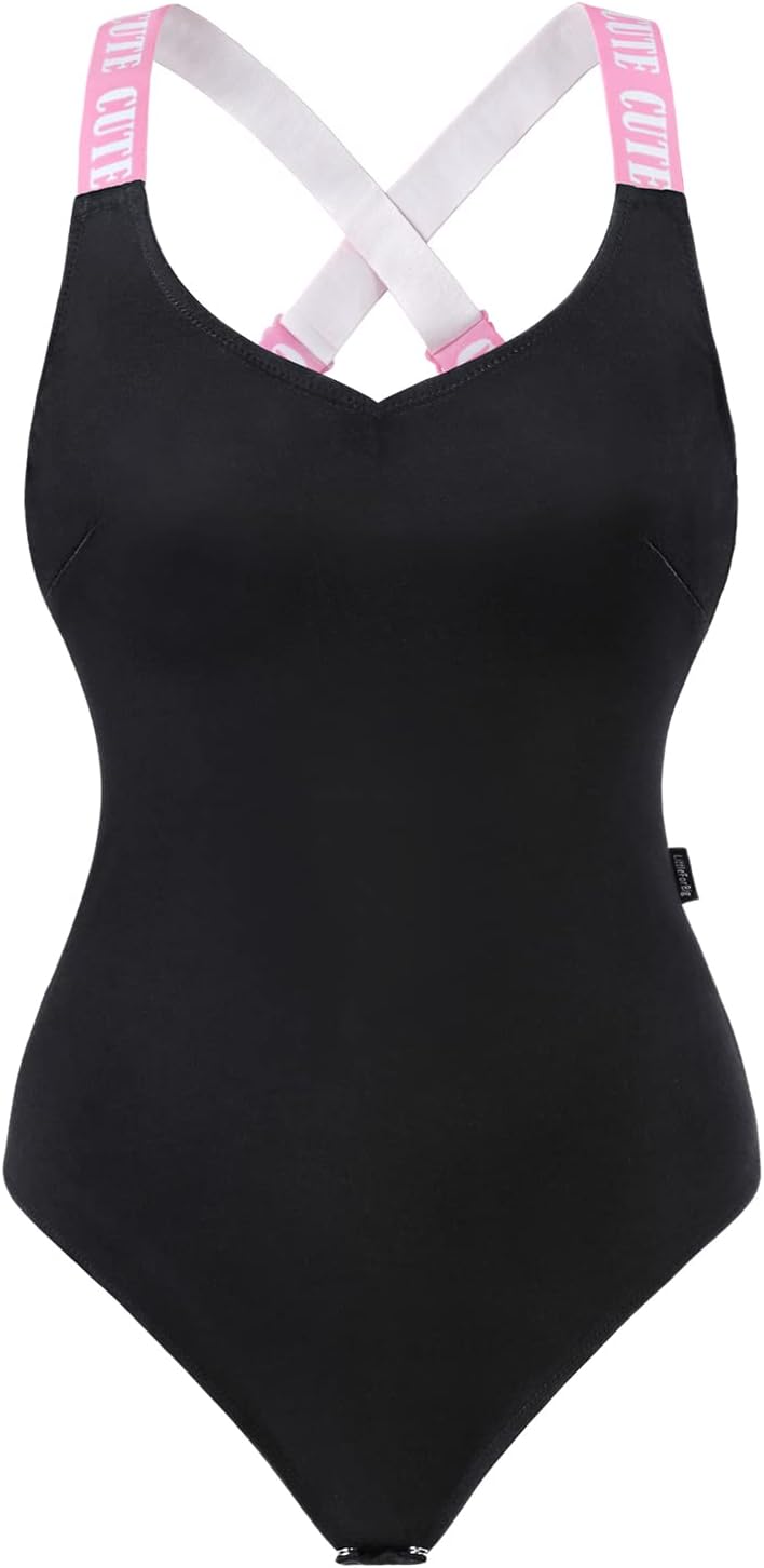 LittleForBig Kreuz Rückenfrei Verstellbare Riemen Baumwolle Strampler Onesie Pyjamas Bodysuit – Babe