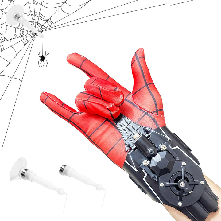 HLMNAKE Schwarz Spinnennetz Werfer mit Faden und Automatische Seilrückholung, Web Launcher als Homma