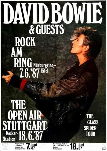 David Bowie - Glass Spider, Stuttgart 1987 » Konzertplakat/Premium Poster | Live Konzert Veranstaltu