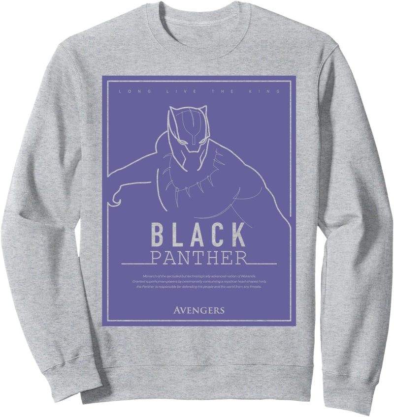 Marvel Black Panther Outlined Movie Poster Sweatshirt
