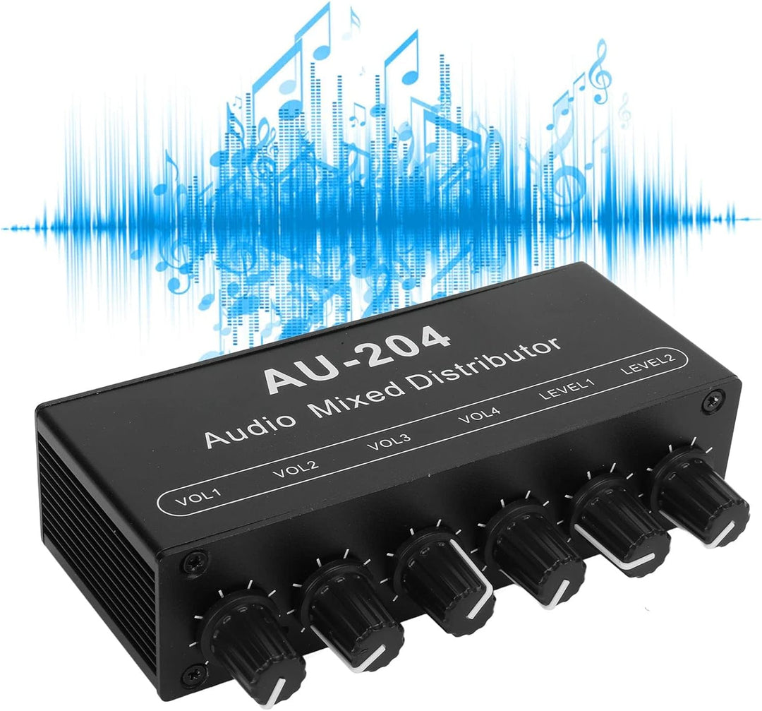 Kleiner Mini-Stereo-Audio-Vorverstärker, 2 Eingänge und 4 Ausgänge, 3,5 Mm, Einzeln Gesteuert, Kopfh