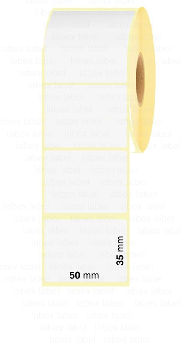 Labex Label - Thermo Etiketten 50x35 mm | Zebra Etiketten, adressetiketten - 5 rolle; 5.000 stück -