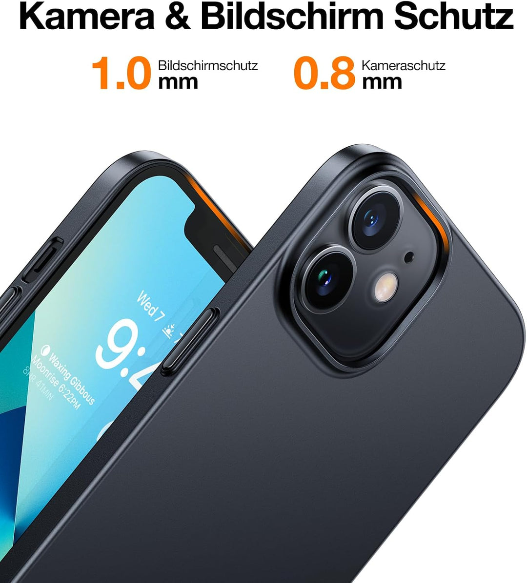 TORRAS Ultra Dünn für iPhone 12 Mini Hülle (mit 2 Schutzglas) Unzerbrechlich Schutz, Exzellente Samt