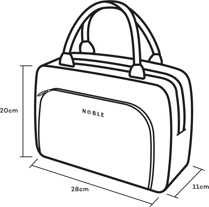 NOBLE Damen Kosmetikkoffer, Handtasche, Reisekoffer, Geräumige Elegante Blossom Kollektion B005, B00