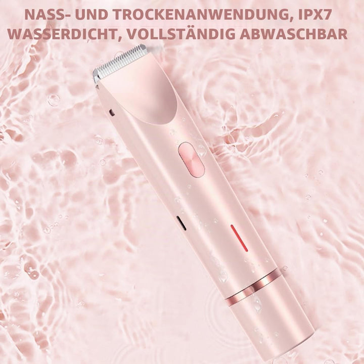 Bikini Trimmer für Frauen - Dual Head Wasserdichter Haarentfernungsrasierer, schmerzfreies Trimmen f