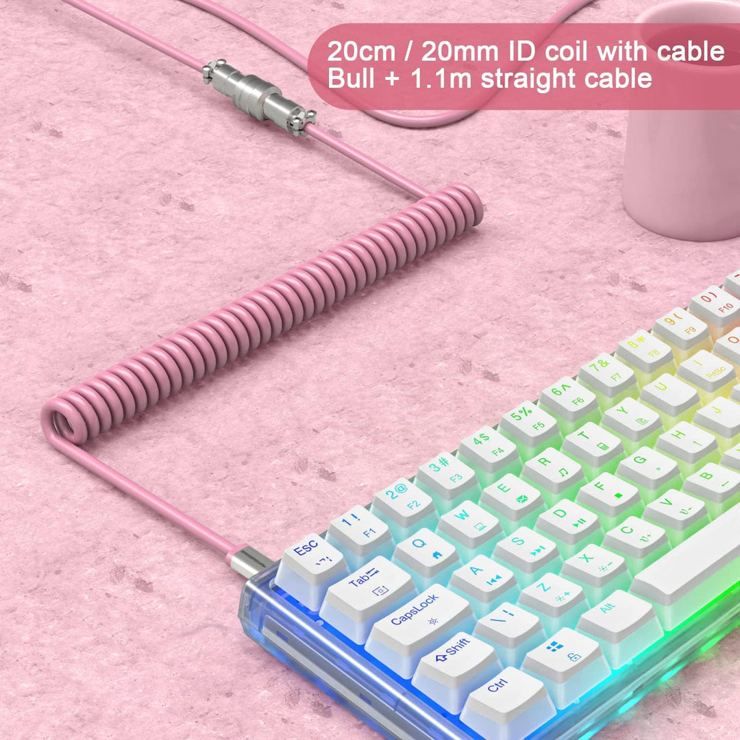 XINMENG X MAMBASNAKE C01 Spiral-Tastaturkabel, Typ-C auf USB-A HyperSpeed-Leitung mit 8KHz-Rücklaufr