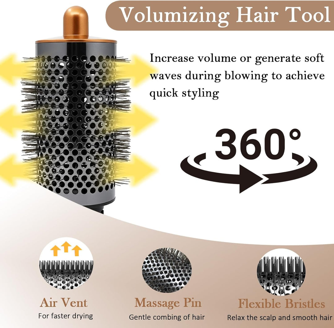 Volumenbürste Aufsatz kompatibel mit Dyson Airwrap Styler HS01 HS05 HS08, Rundbürste Zubehör für ext