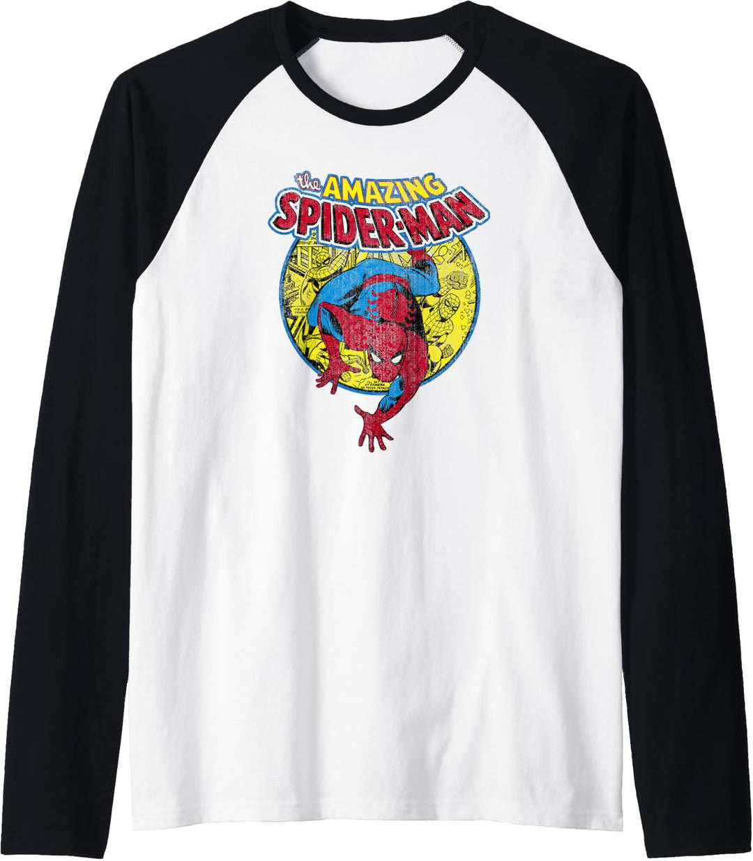 Marvel Spider-Man Comic Crawler Raglan