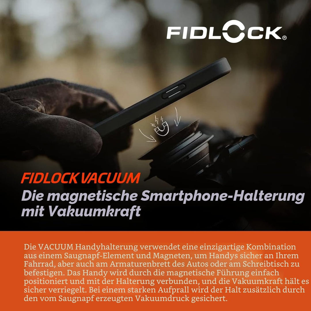 Fidlock Vacuum Uni Phone Patch - Vakuum-magnetischer Klebe-Patch für Smartphone Hüllen Black, Black