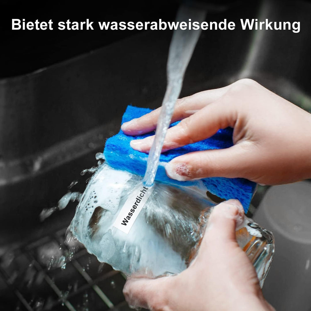 SUPVAN Thermo-Etikettenband, E10/16 Etiketten Papier, Endlos-Etikettenband 15 mm x 6 m, wasserfeste