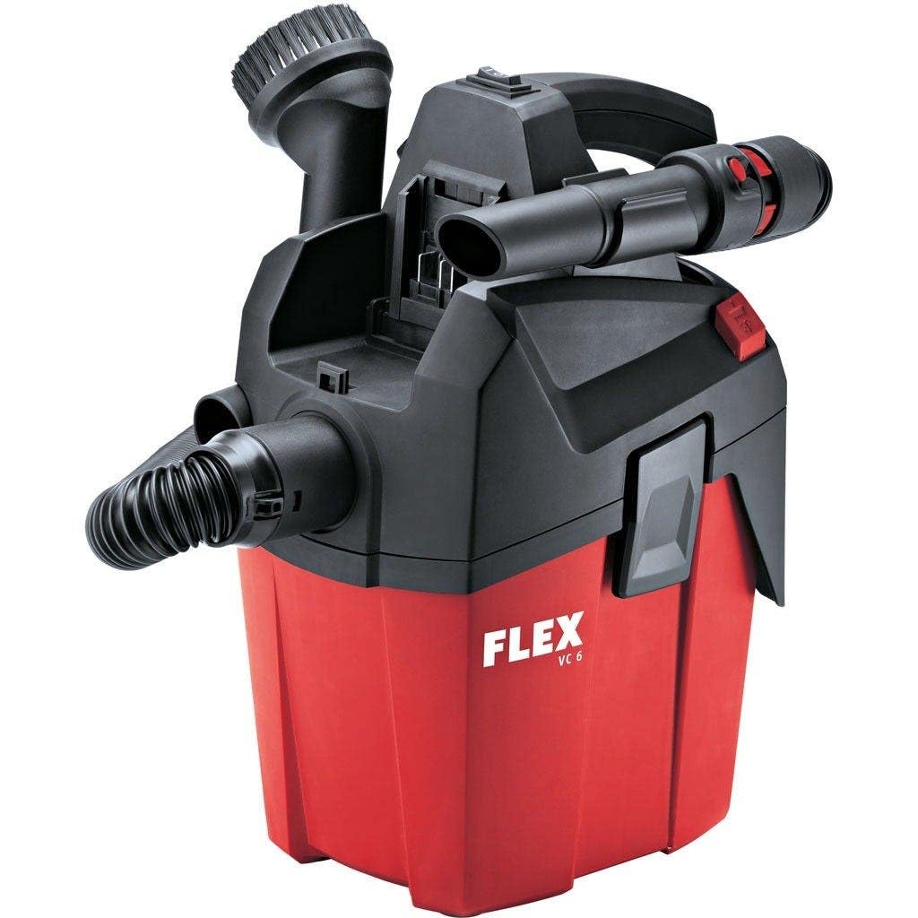 Flex Akku Kompakt Sauger VC 6 L MC 18.0 (Akkusauger 18V, 1400 l/min, Behälter 6 l, mit Zubehör, ohne