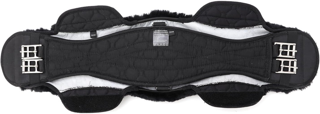 Merauno® Lammwolle Konturgurt Sattelgurt, Kurzgurt Dressurgurt, aus Qualitäts Merino Lammwolle, spez