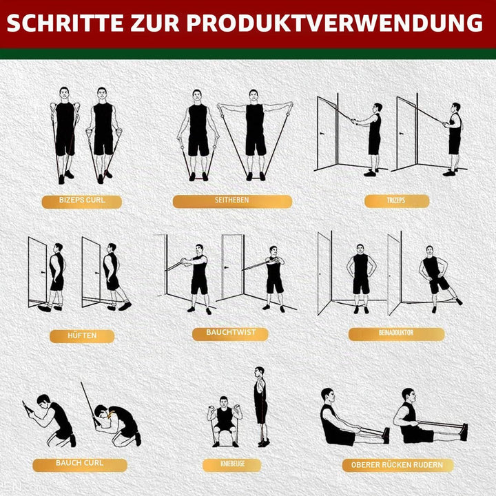 VEICK Widerstandsbänder, Übungsbänder, Workout-Bänder, Widerstandsbänder zum Trainieren mit Griffen