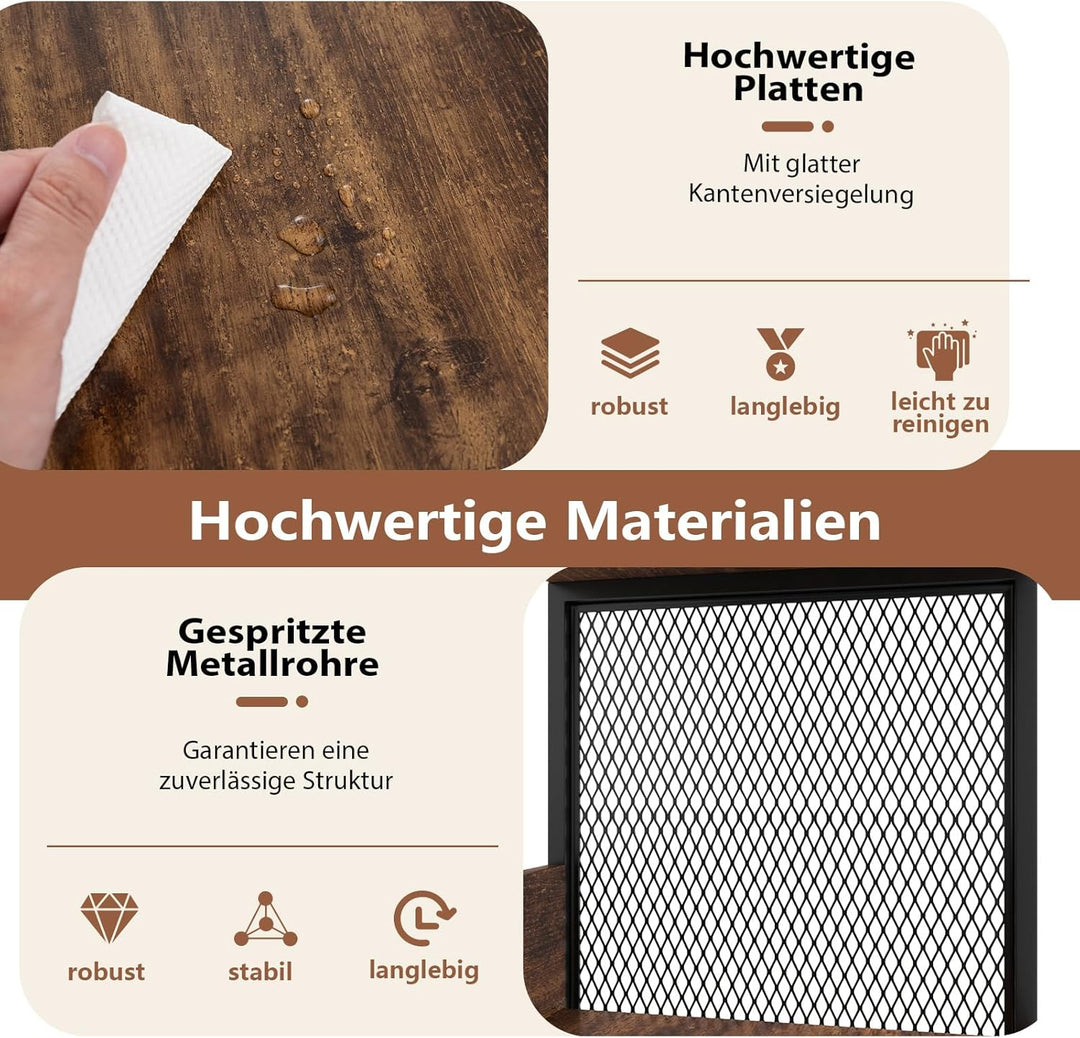COSTWAY 3-stöckiger Plattenspielerständer für bis zu 300 Alben, Grammophontisch mit 3 herausnehmbare