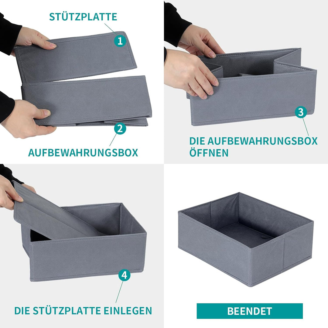 2er Set Schubladen Organizer kompatibel mit PAX Kleiderschrank 50x35 cm, Faltbar Stabil, Robuste Auf